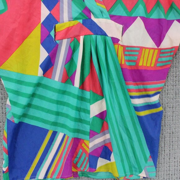 Jealous Tomato Tunic Top Womens Small S Designer Multicolor Geometrical Pattern - Picture 5 of 10